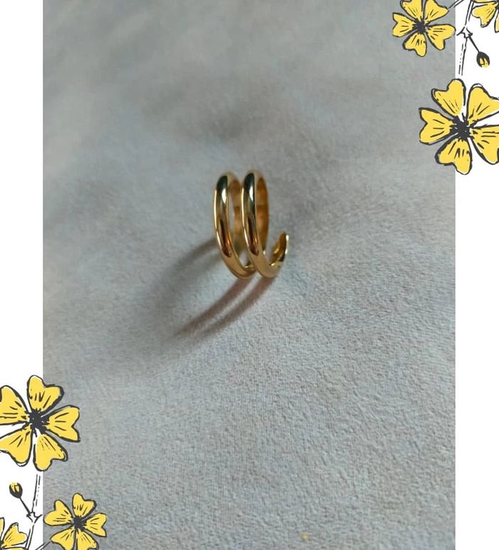 Bague ouverte plaqué or – Style minimaliste IG - photo numéro 11