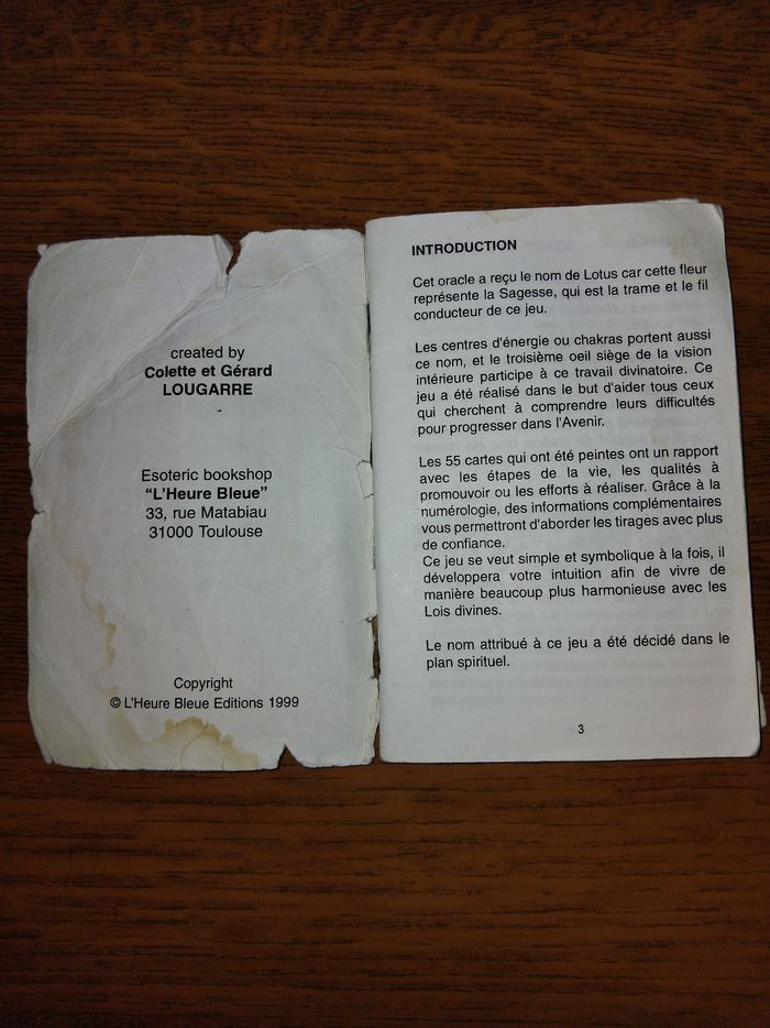 L OEIL DE LOTUS 1999 voyance TRÈS RARE livré français anglais - photo numéro 7
