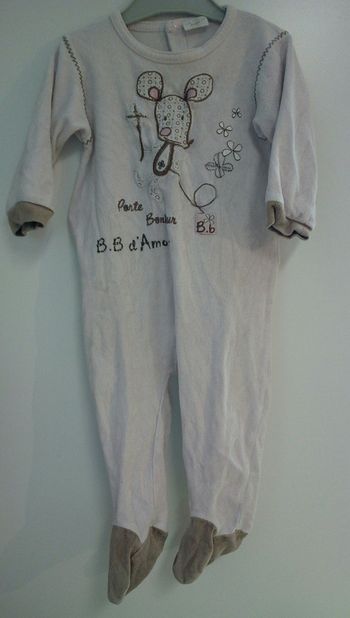 Pyjama Velours Bébé Taille 12 Mois
