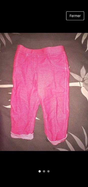 Legging 12 mois épais rose kitchoun