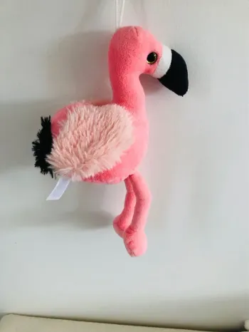 Flamant rose peluche à suspendre neuf