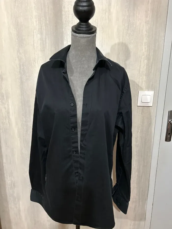Chemise noire slim, fit