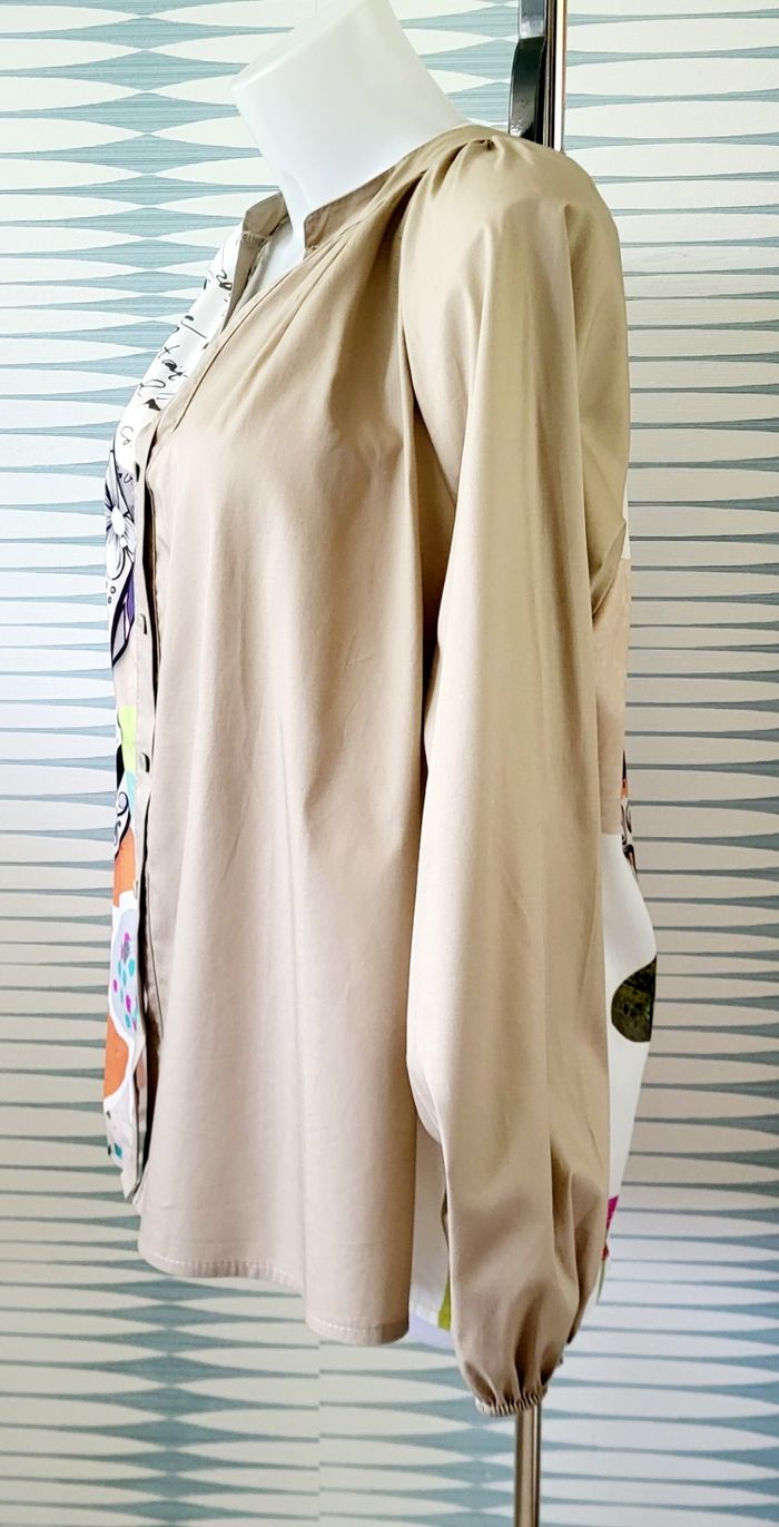 Chemise beige skull multicolore taille unique (du 44 au 50) Miss Stephy neuve avec étiquette - photo numéro 6