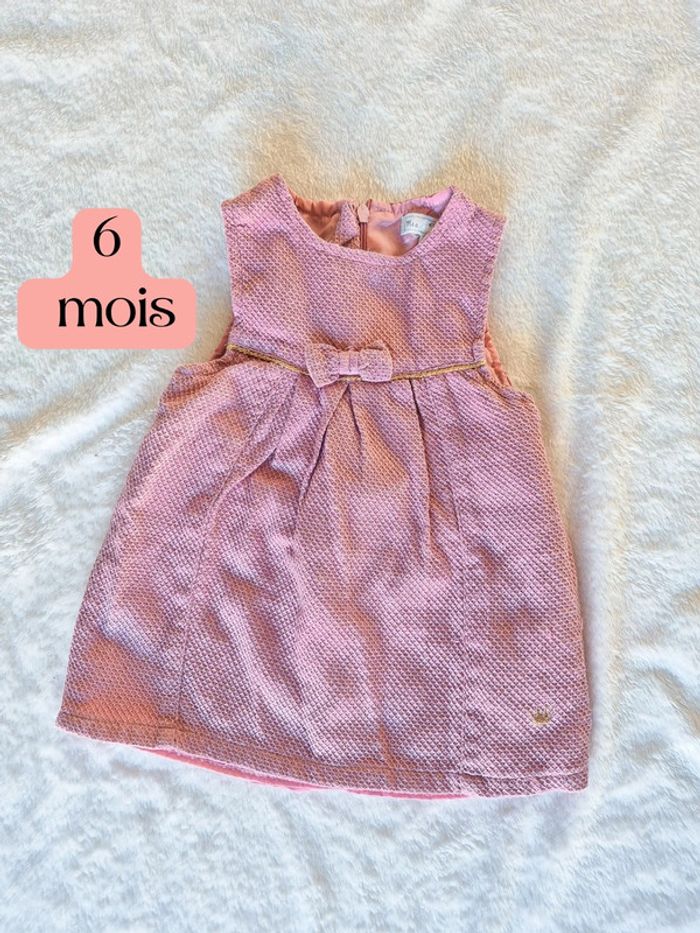 Robe rose et doré 6 mois