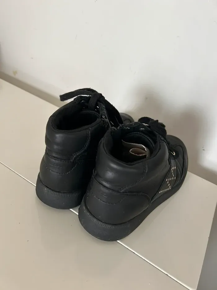 Geox, baskets noires, pointure 37 en cuir femme - photo numéro 5