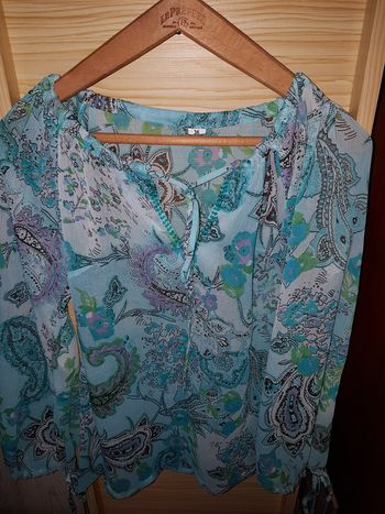 Tunique légère motifs bleus taille 36