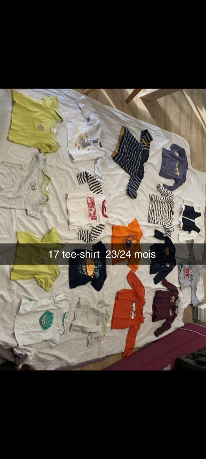 Maxi lot de 531 vêtements garçon qui vont du 3 mois au 24 mois - photo numéro 4
