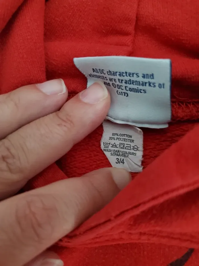 Pull à capuche Flash 3-4 ans - photo numéro 3