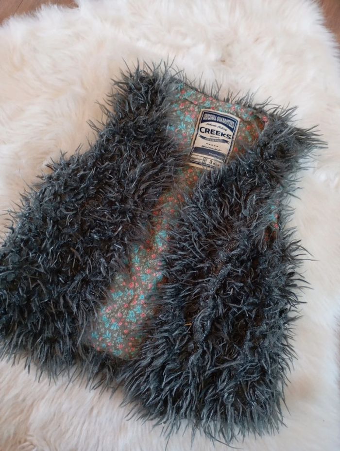 1€ creeks gilet sans manche poilu 3 ans - photo numéro 3
