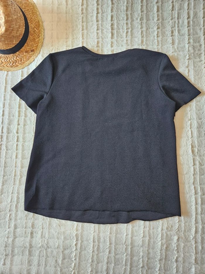 Tee-shirt noir taille 36 Zara - photo numéro 3