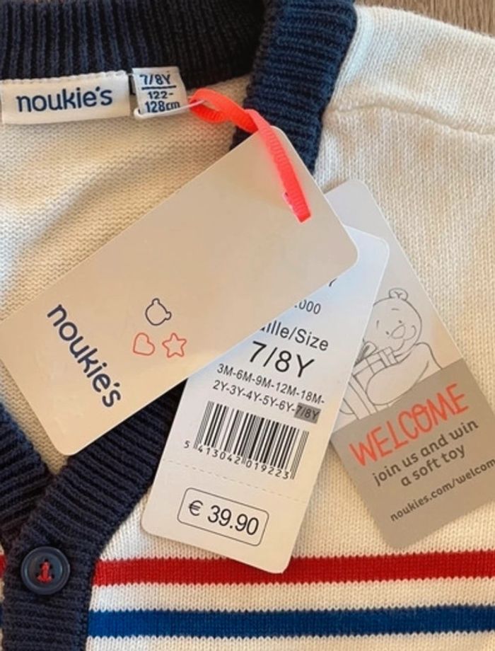Cardigan en tricot de coton Noukie's taille 7 - 8 ans neuf avec étiquettes - photo numéro 8