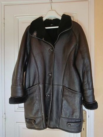veste cuir noir XL