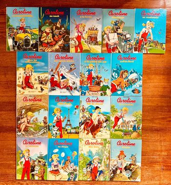Lot de 17 bd Caroline complets en bon état livres albums Hachette Pierre Probst