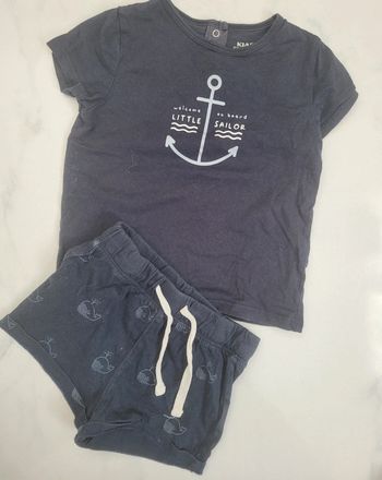 Ensemble t-shirt short 24mois