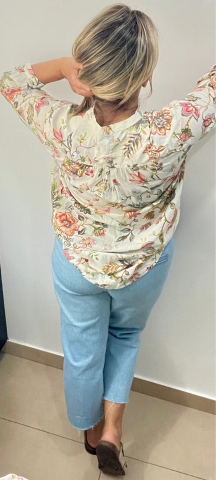 💛Chemise à fleurs Zara taille M - photo numéro 7