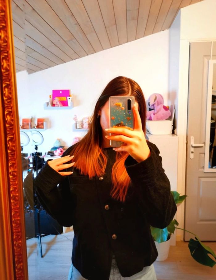 Veste en laine vintage tailleur noire - photo numéro 4