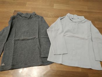 2 t-shirts fille 12 mois Obaibi