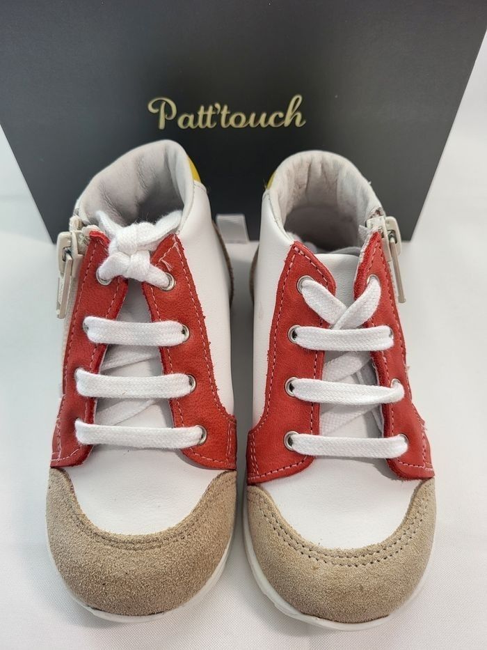 Chaussures basket garçon en cuir blanc Point 21 Made in France 🇨🇵 - photo numéro 5