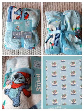 Couverture polaire Stitch Noël