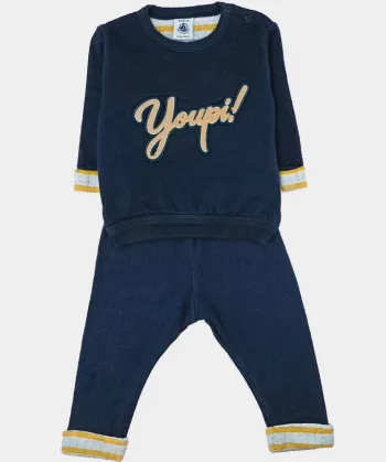 Ensemble  Pull + Pantalon 6 mois en coton Petit Bateau