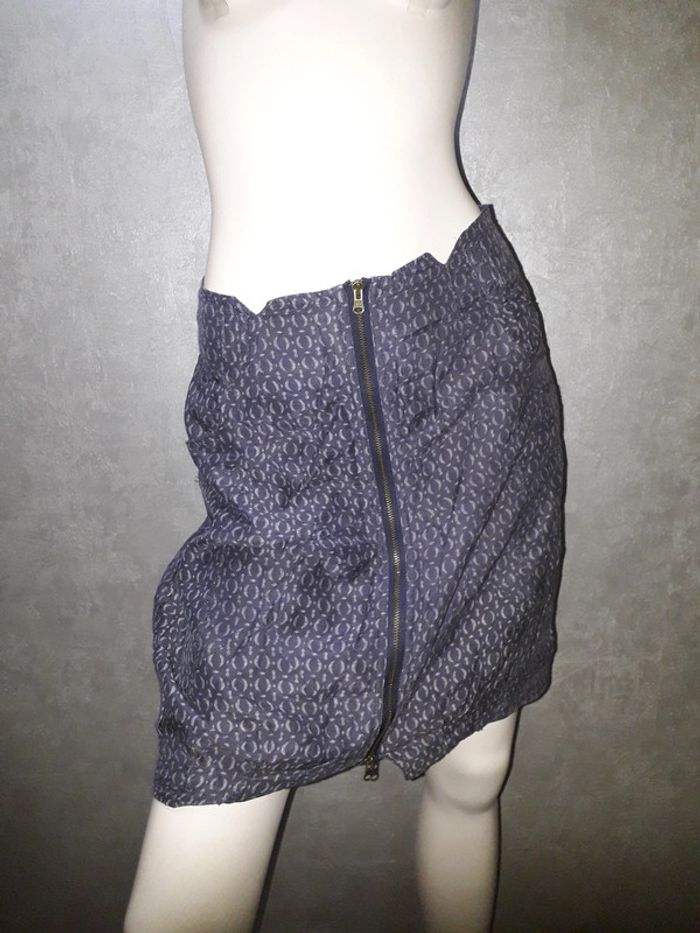 jupe marine à motifs et compagnie taille 40
