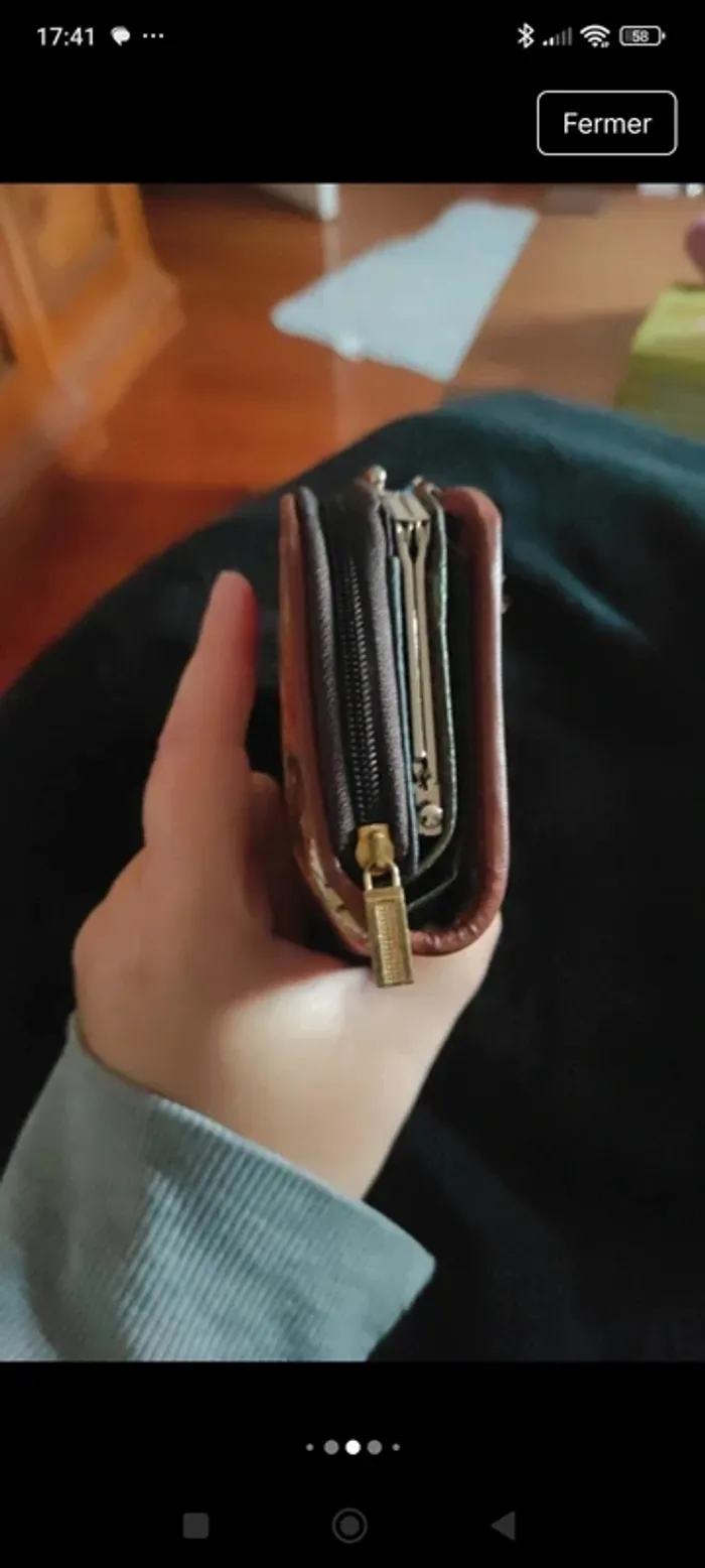 Portefeuille porte monnaie fleurie - photo numéro 3