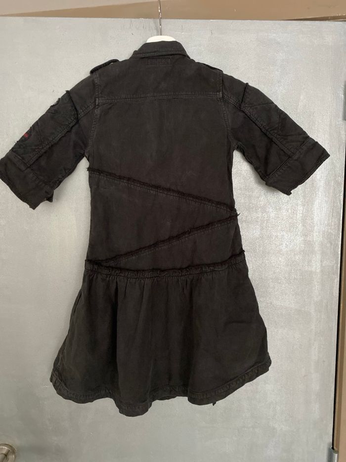 Robe asymétrique en jean noir avec manches 3/4 taille 114 - photo numéro 2