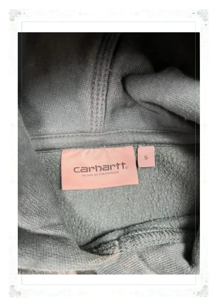 Carhartt pull à capuche vert homme taille S coton - photo numéro 4
