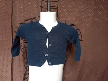 Gilet bleu besties taille 9mois