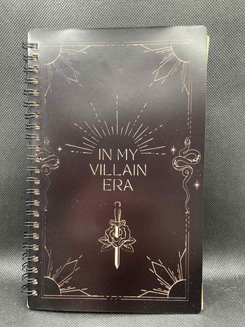 🖤 Cahier A5 à spirale – Thème Dark Romance (post-it & mémos inclus)