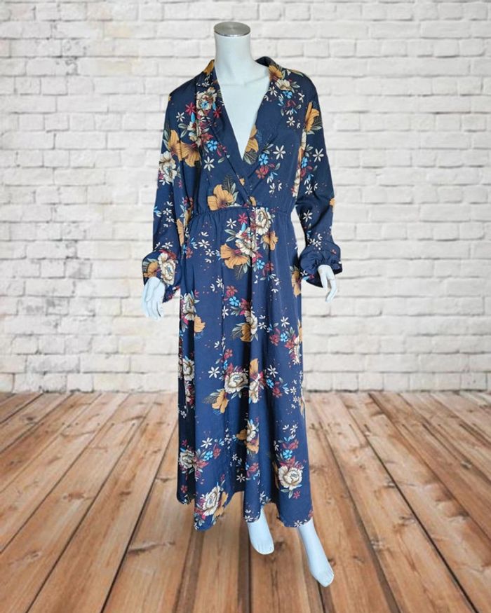 Robe longue fluide fleurie