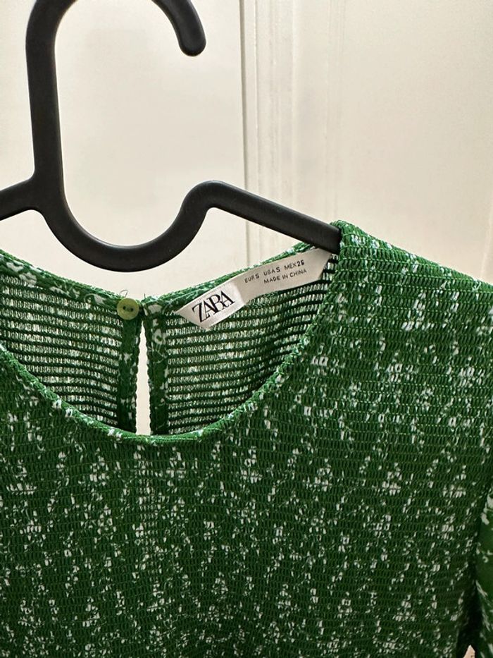 Robe longue verte Zara taille S - photo numéro 4