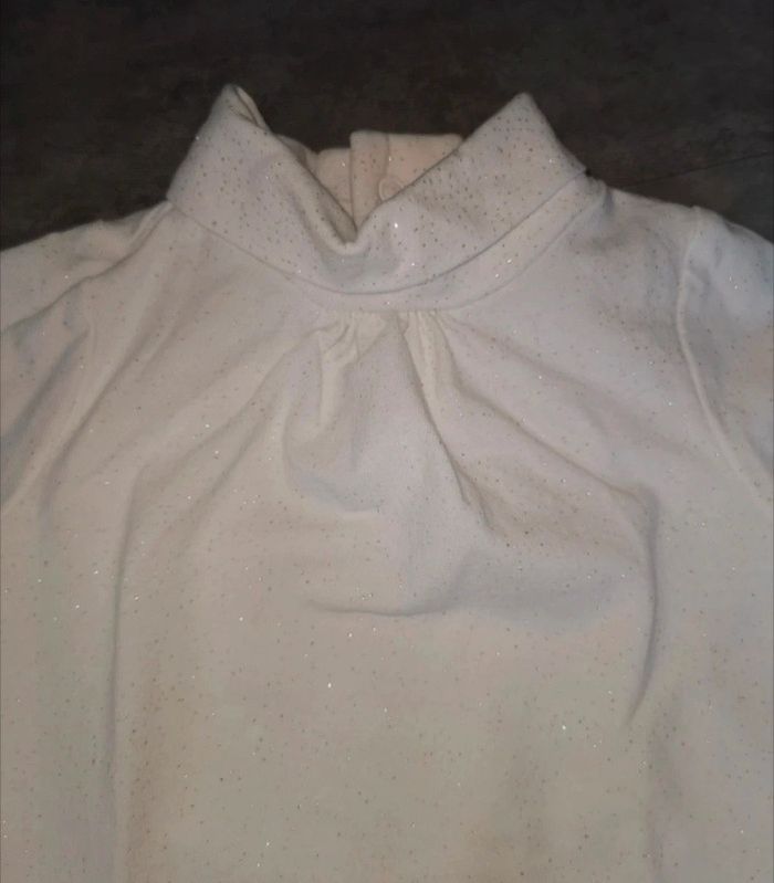 T-shirt à manches longues col roulé bébé fille 6 mois NEUF