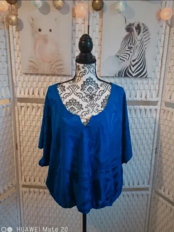 💕Jolie blouse bleu electrique femme TXl / 42 mosquitos 💕