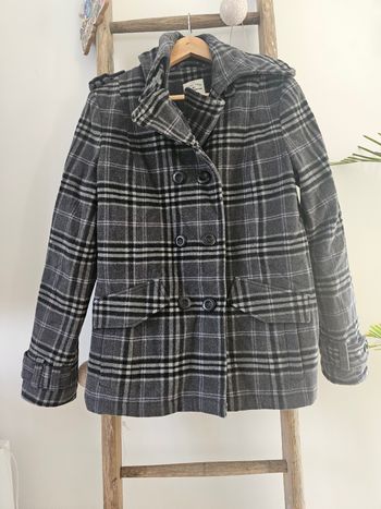 Caban manteau Tom Tailor taille 42 XL à carreaux