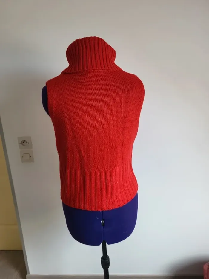 Pull col roulé sans manches - photo numéro 4