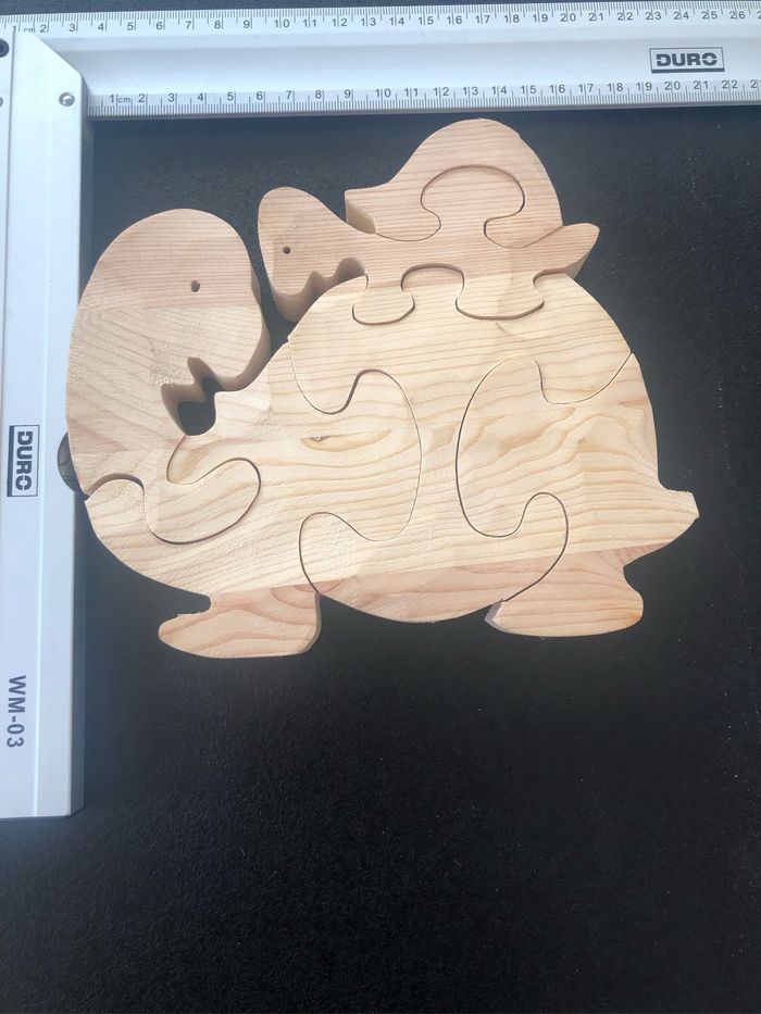 Puzzle en bois artisanal Tortue - photo numéro 3