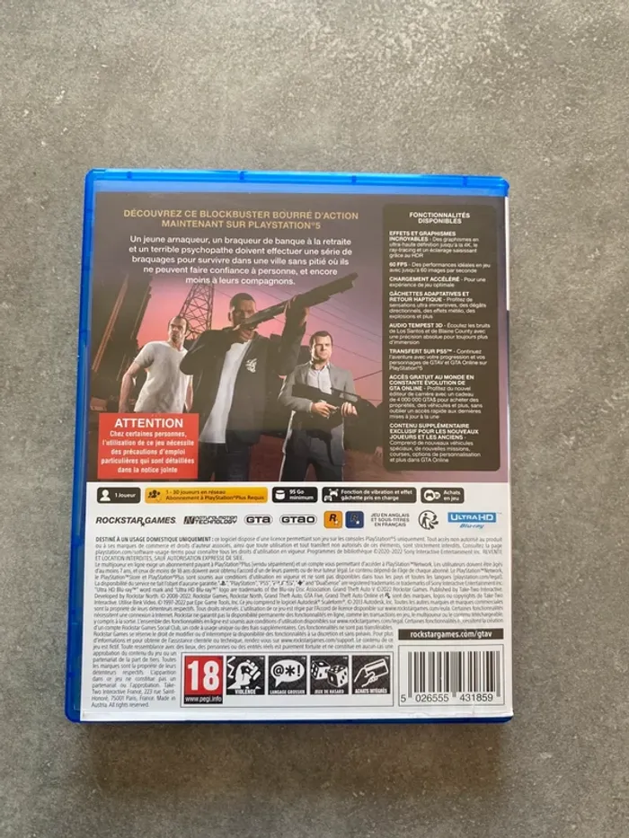 Jeu gta 5 ps5 - photo numéro 2