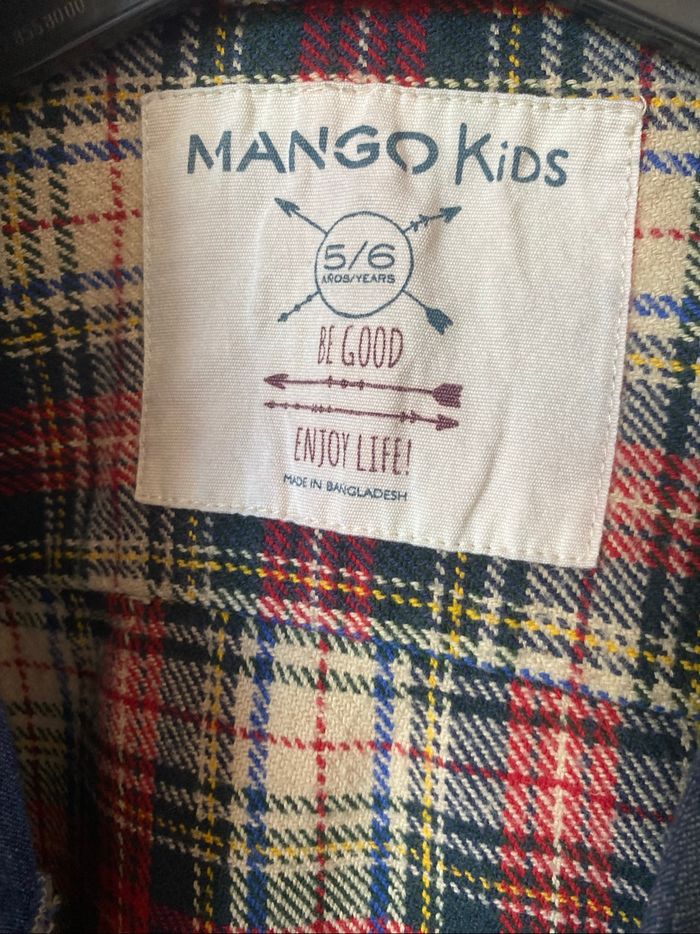 Chemise hiver écossais et jeans 5/6 ans Mango kids - photo numéro 2