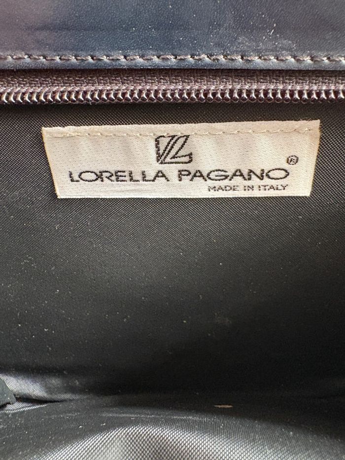 Sac à bandoulière en cuir synthétique bleu marine Lorella Pagano - photo numéro 5