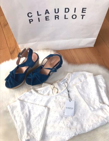 Magnifique  T-shirt ajourée Blanc  | Claudie Pierlot