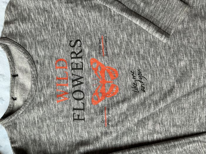 sweat gris chiné impression devant 12 ans - photo numéro 6