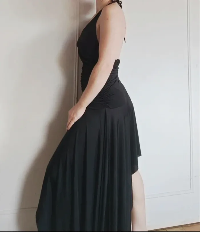 🖤robe noir satiné femme adc Esprit taille sm 36 /38 tendance sexy chic