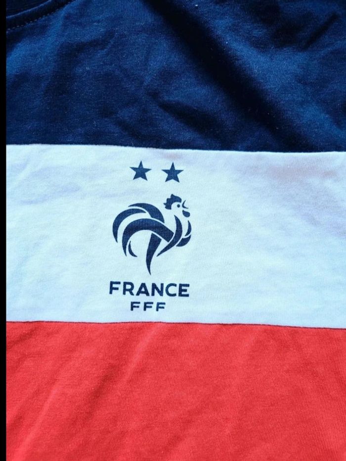 T-shirt Équipe de France FFF - Bleu Blanc Rouge - 2 Étoiles - Taille L - 100 % Coton - photo numéro 3