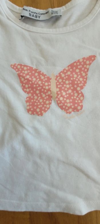 Tee shirt blanc fille
