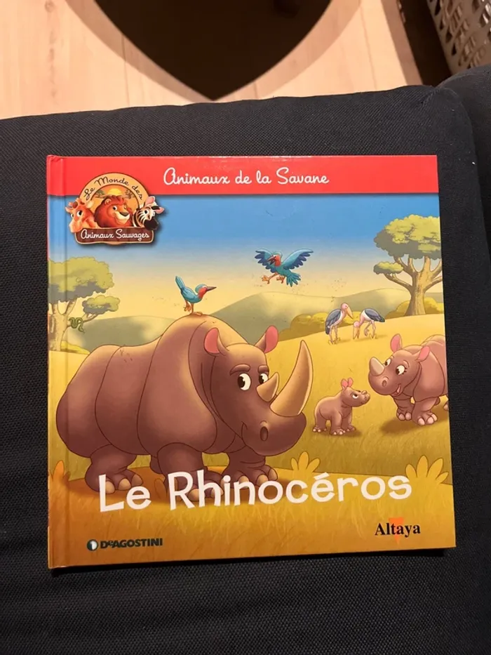 Livre pour enfants altaya le rhinocéros