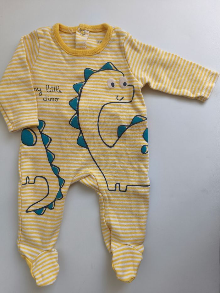 Lot de 2 pyjamas dino bébé 1 mois - photo numéro 4