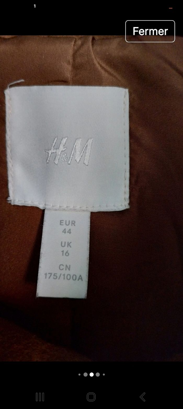Manteau marron duffle coats H&M T42/T44 - photo numéro 3