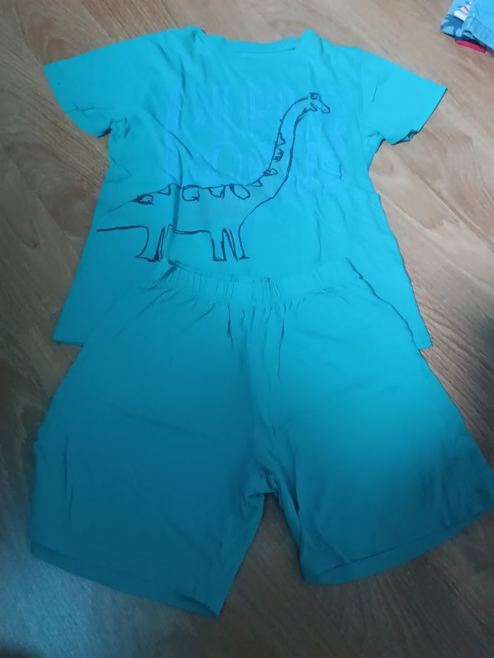 Pyjama short bleu dinosaure Tex 8 ans