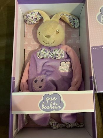 Doudou grenouillère lilas